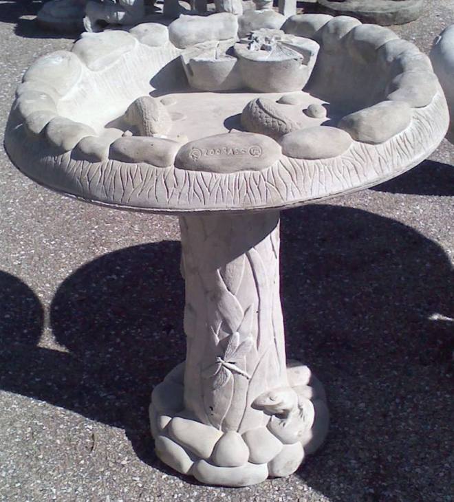 $40 - 3D Koi Birdbath - Concrete Garden Art in Tallahassee, Florida
