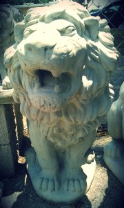 concrete lion statue for garden in tallahassee florida